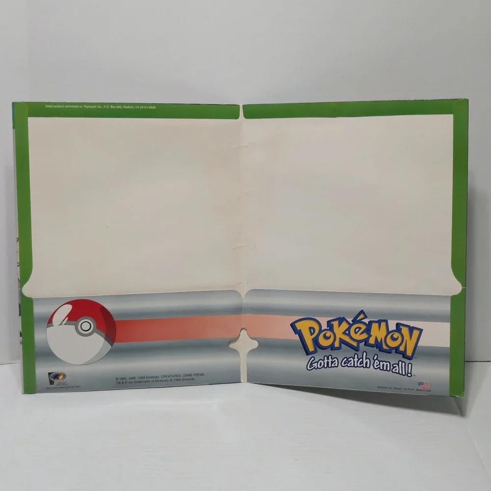 Vintage 1999 Pokemon Gotta Catch 'Em All School Folder Gengar Blastoise Nintendo